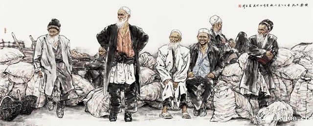 苗再新： 快乐巴扎，145cm x 360cm